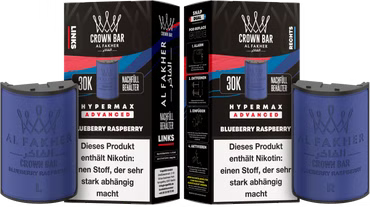 Al Fakher - Hypermax Pods 2 x 10ml ( links + rechts ) - Blueberry Raspberry