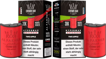 Al Fakher - Hypermax Pods 2 x 10ml ( links + rechts ) - Two Apple