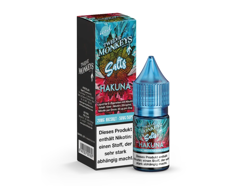 Twelve Monkeys.- Iced Series Nicsalt - Hakuna 20mg