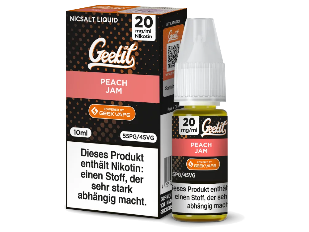 Geekvape - Geekit - Peach Jam Nikotinsaltz 20mg
