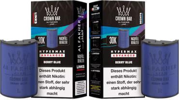 Al Fakher - Hypermax Pods 2 x 10ml ( links + rechts ) - Berry Blue