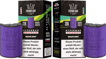 Al Fakher - Hypermax Pods 2 x 10ml ( links + rechts ) - Grape Mint